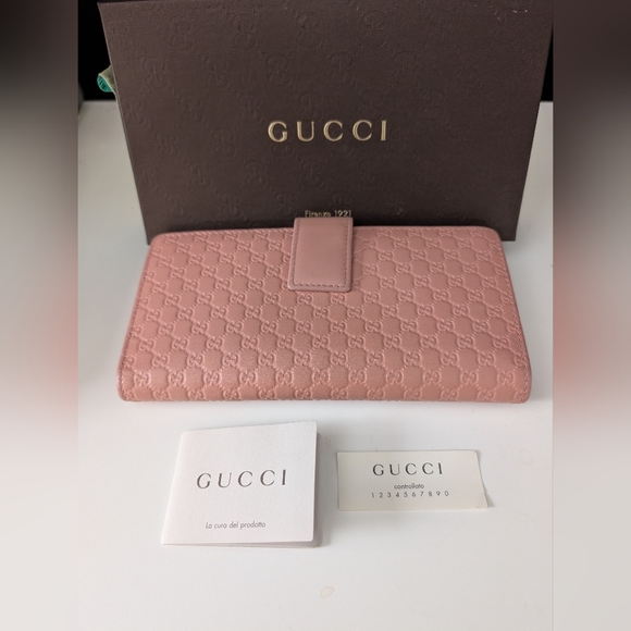 Authentic Gucci Micro Guccissima Monogram Long Wallet with Flap Closure - Picture 2 of 13